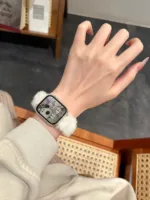 بند اپل واچ خز دار سفید (کدw5053) - تصویر 2