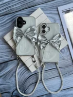 قاب پاپیون نقره ای با بند ژلاتینی (کدC2003) - تصویر 7