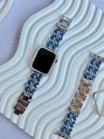 بند اپل واچ جین کارتیر با گارد نگینی (کدw5026)