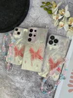 قاب پروانه رز فلای با آویز سامسونگ و شیائومی (کدC2147) - تصویر 4