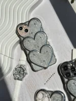 قاب قلبی اکلیلی پاپیونی نگین برجسته (کدC1823) - تصویر 5