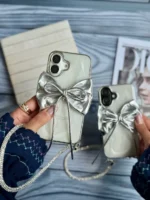 قاب پاپیون نقره ای با بند ژلاتینی (کدC2003) - تصویر 5