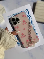 قاب Pink Flower Butterfly با آویز (کدC2116) - تصویر 4