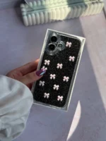 قاب پاپیون صورتی شاین آیفون ، سامسونگ ، شیائومی (کدC2059)