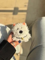 کاور ایرپاد سگ سفید زنگوله دار پشمالو (کدa0202) - تصویر 4