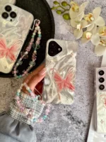 قاب پروانه رز فلای با آویز آیفون (کدC2147)