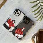 قاب موبایل سفارشی شفاف | red couple (کد CH68) - Image 2
