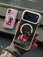 قاب سفارشی شفاف مگسیف دار  Gucci Dachshund (کد CH177)