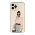قاب گوشی سفارشی شفاف دختر گوچی GUCCI Style (کد CH170) - Image 3