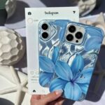 قاب گوشی موبایل آیفون لیلیوم آبی در دریای هستی / lilium blue (کد my0128) - Image 2
