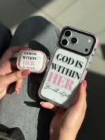 قاب گوشی موبایل آیفون آنتی شوک  God is Within Her (کد my0087)
