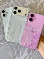 قاب گوشی موبایل شفاف پاپیون مینیمال سفارشی / Minimal Bow (کد my0140) - Image 2
