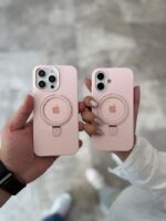 قاب گوشی موبایل آیفونی سیلیکونی مگسیف دار استندشو (کد my0084) - Image 6