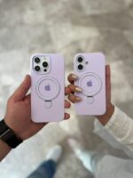 قاب گوشی موبایل آیفونی سیلیکونی مگسیف دار استندشو (کد my0084) - Image 5