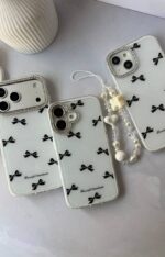 قاب گوشی موبایل پاپیون سیاه همراه با آویز /  black papion (کد my0123) - Image 2