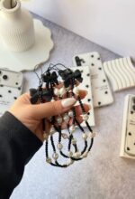 قاب گوشی موبایل قلب سیاه همراه با آویز / Black heart (کد 0122) - Image 3
