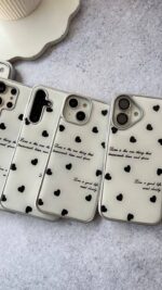 قاب گوشی موبایل قلب سیاه همراه با آویز / Black heart (کد 0122) - Image 2