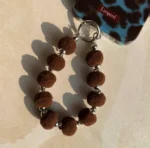 بند آویز مخملی لئوپارد دیزاین / leopard blue (کد my0138)