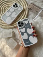 قاب قلب سفید استند دار با کاور ایرپاد (کد c1044)