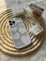 قاب قلب سفید استند دار با کاور ایرپاد (کد c1044) - Image 5