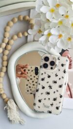 قاب گوشی موبایل گل ریز مشکی/  Flower black minimal (کد my0248) - Image 3