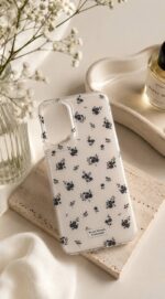 قاب گوشی موبایل گل ریز مشکی/  Flower black minimal (کد my0248) - Image 2