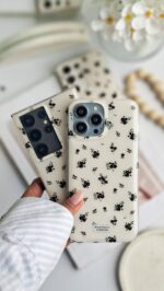 قاب گوشی موبایل گل ریز مشکی/  Flower black minimal (کد my0248)