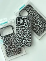قاب گوشی آیفون پلنگی مینیمال آنتی شوک مگسیف دار / Minimal Leopard (کد my0154) - Image 3