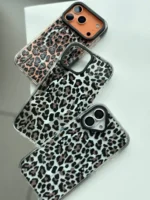 قاب گوشی آیفون پلنگی مینیمال آنتی شوک مگسیف دار / Minimal Leopard (کد my0154) - Image 2