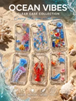 قاب گوشی موبایل دریای درخشان سفارشی/ Ocean Glitter CS Collection (کد my0219)