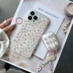 قاب گوشی موبایل ماربل شکوفه گل رز صورتی (کد my0159)