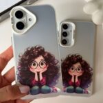 قاب گوشی موبایل دختر مو فرفری / Curly Girl socool  (کد my0233 )