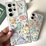 قاب گوشی موبایل سفارشی عصر دایناسور شفاف  /  Colorful Dino (کد my0199) - Image 2