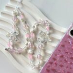 آویز ماربل شکوفه گل رز صورتی (کد my0157) - Image 2