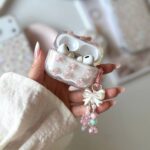 کاور ایرپاد رزین شکوفه گل رز صورتی (کد my0158) - Image 2