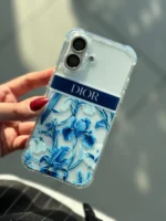 قاب گوشی موبایل⁨ ⁨ دیور آبی سفارشی شفاف / CS Blue DiOR (کد my0268)