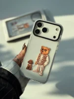 قاب گوشی موبایل ⁨ ⁨فیلو خرس و پاپی آنتی شوک / FILOU BEAR AND PUPPY (کد my0181)