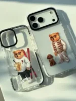 قاب گوشی موبایل ⁨ ⁨فیلو خرس و پاپی آنتی شوک / FILOU BEAR AND PUPPY (کد my0181) - Image 2