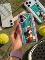 قاب گوشی موبایل⁨ دخترک تنیسی آنتی شوک مگسیف دار سفارشی/ Summer Tennis(کد my0303) - Image 3