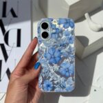 قاب گوشی موبایل آیفون شكوفه هاي آبي / IMD Blue Blooms (کد my0326)