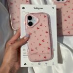 قاب گوشی موبایل آیفون چري آلبالویی صورتي / Cherry pinky (کد my0322)