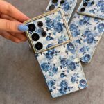 قاب گوشی موبایل گل آبی تبدیل 17 اندرویدی / blue flowers (کد my0286) - Image 2