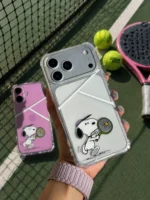 قاب گوشی موبایل⁨ ⁨ اسنوپی تنیس باز سفارشی شفاف / CS Snoopy Tennis (کد my0301)