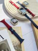 بند اپل واچ سیلیکونی با گارد French Style (کدw5029) - Image 8
