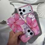 قاب گوشی موبایل آیفون لیلیوم صورتی در دریای هستی / lilium pink (کد my0364) - Image 2
