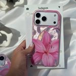 قاب گوشی موبایل آیفون لیلیوم صورتی در دریای هستی / lilium pink (کد my0364)