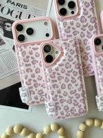 قاب گوشی موبایل آیفون پافری پلنگی بیبی پینک / baby pink leopard (کد my0373) - Image 2