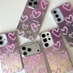 قاب گوشی موبایل قلب قلبی براش / love & love brush (کد my0378) - Image 2