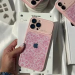 قاب گوشی موبایل پلنگی لنز اکلیلی / Leo Lens Glitter Pink & purple(کد my423) - Image 2