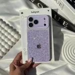 قاب گوشی موبایل پلنگی لنز اکلیلی / Leo Lens Glitter Pink & purple(کد my423) - Image 3